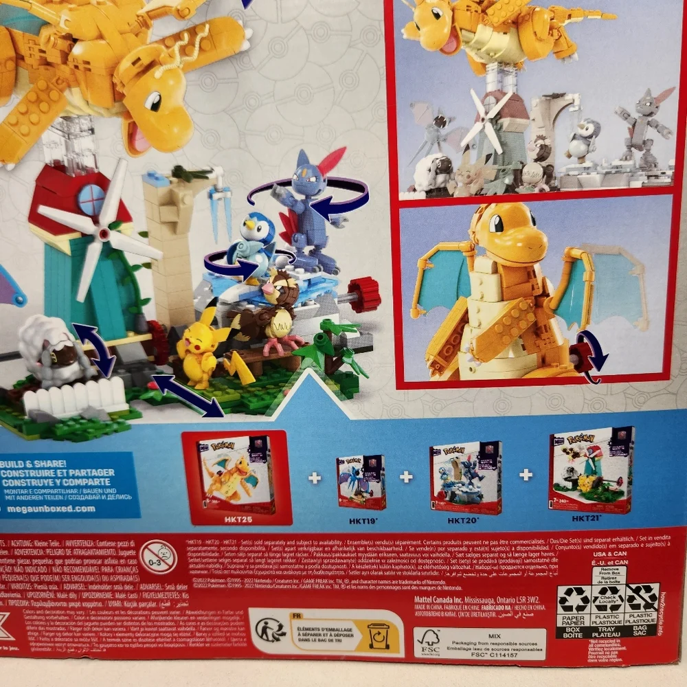 NEW Dragonite MEGA Pokémon Action Figure Building Toys Set LEGO COMPATIBLE 387